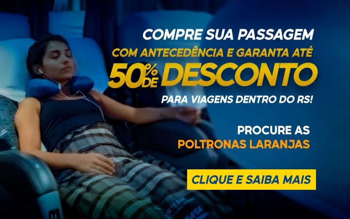 Até 50% de Desconto Para Viajar no RS